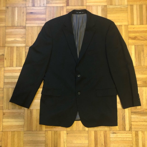 HUGO BOSS Super 110 2-Piece Suit (Black) 44R